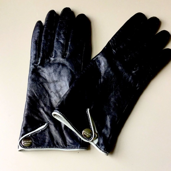 COACH Leather/Cashmere gloves